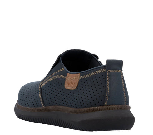 Pantofi casual, barbati, RIEKER, ANTISTRESS, 10452-14 BLEUMARIN, piele ecologica