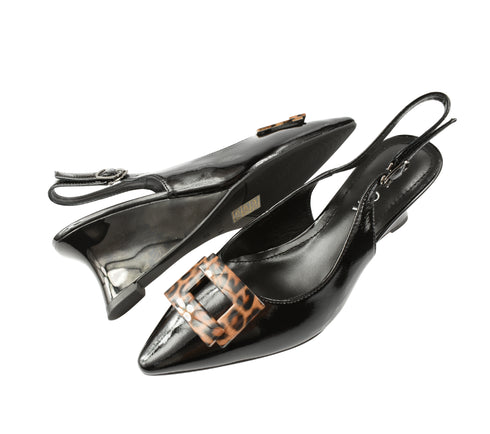 Pantofi eleganti, dama, EPICA, Z922A921-D25-ZP170, Negru, piele lacuita, toc