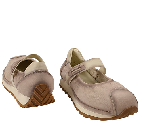 Espadrila sport, dama, ADA SHOES, KM9205 bej, piele nabuc