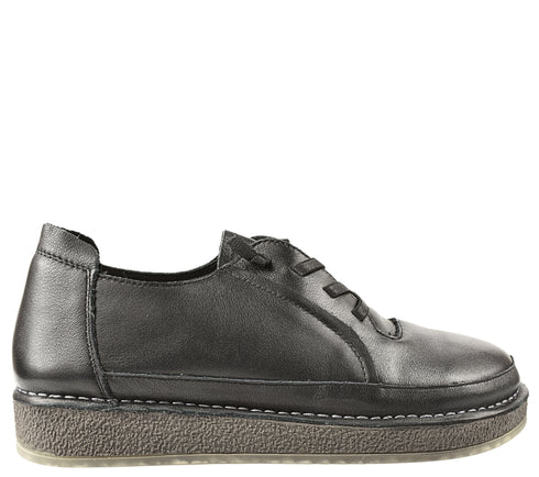 Pantofi casual, dama, FORMAZIONE, 22267621 negru, piele naturala