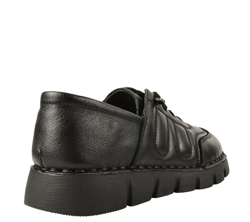Pantofi casual, dama, FORMAZIONE, KM 2583 negru, piele naturala