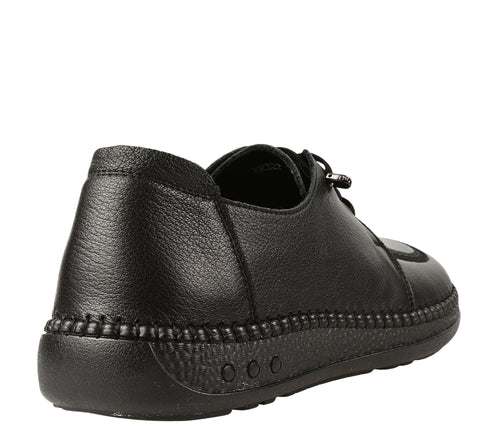 Pantofi casual, dama, FORMAZIONE, KM 327 negru, piele naturala