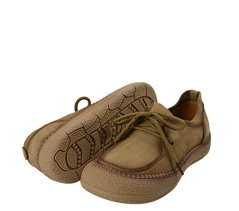 Pantofi casual, dama, ADA SHOES, KM5169 bej, piele nabuc