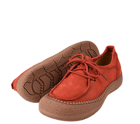 Pantofi casual, dama, FORMAZIONE, KM 5169 rosu, piele nabuc