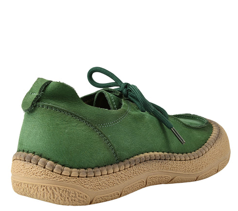 Pantofi casual, dama, FORMAZIONE, KM 5169 verde, piele nabuc