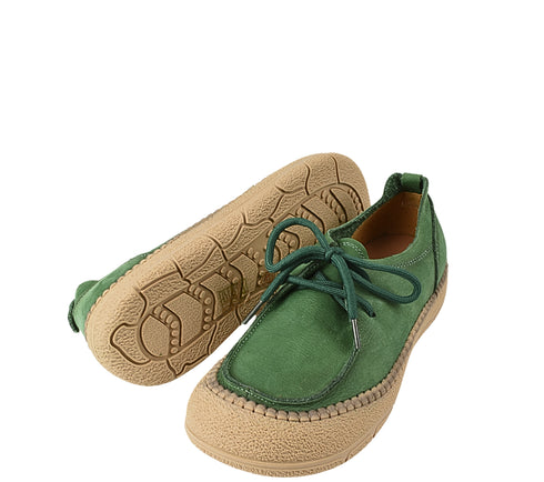 Pantofi casual, dama, FORMAZIONE, KM 5169 verde, piele nabuc