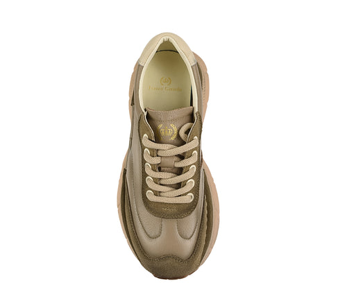 Pantofi sport, dama, FRANCO GERARDO, KM 5502 gri, piele naturala