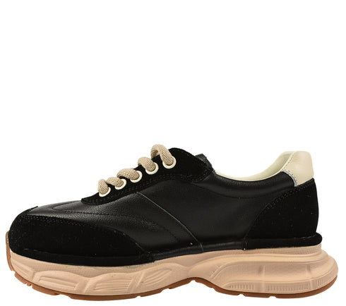 Pantofi sport, dama, FRANCO GERARDO, KM 5502 negru, piele naturala