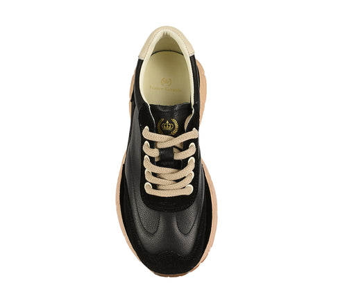 Pantofi sport, dama, FRANCO GERARDO, KM 5502 negru, piele naturala