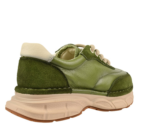 Pantofi sport, dama, FRANCO GERARDO, KM 5502 verde, piele naturala