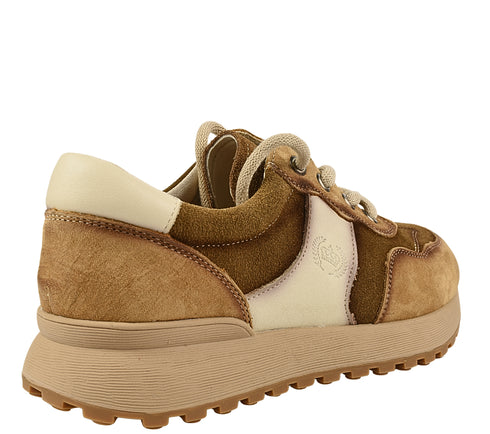 Pantofi sport, dama, FRANCO GERARDO, KM 9819 maro, piele nabuc