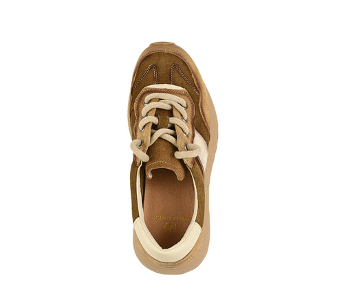 Pantofi sport, dama, FRANCO GERARDO, KM 9819 maro, piele nabuc