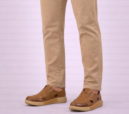 Pantofi casual, barbati, ADA SHOES, A93230 maro, piele nabuc