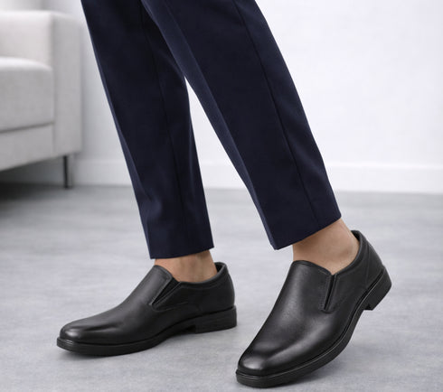 Pantofi casual, barbati, ADA SHOES, DY26107 negru, piele naturala