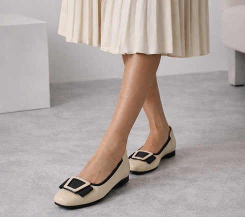 Pantofi casual, dama, ADA SHOES, 2372 crem, piele naturala