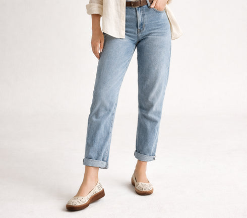 Pantofi casual, dama, FEELING, 5886 alb, piele naturala