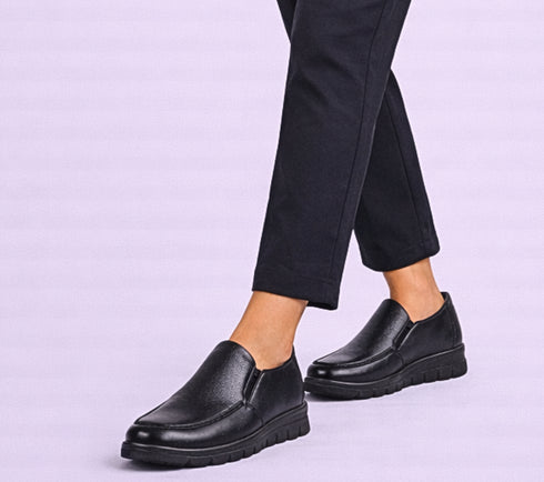 Pantofi casual, femei, ADA SHOES, 251073 negru, piele naturala