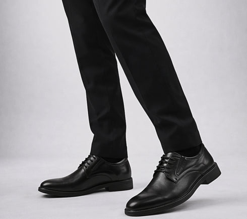 Pantofi eleganti, barbati, OTTER, E630007A negru, piele naturala, toc