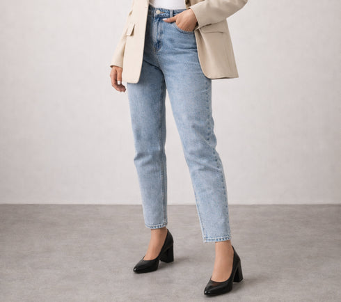 Pantofi eleganti, dama, PASS COLLECTION, XD80003A negru, piele naturala, cu toc