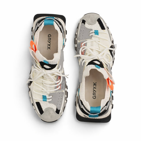 Pantofi sport, barbati, GRYXX, 4S18159H alb, textil