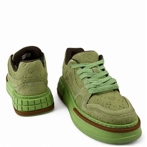 Pantofi sport, barbati, GRYXX, M2KE2870 verde, piele nabuc