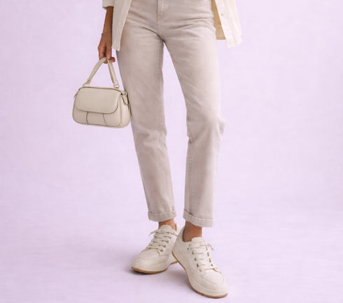 Pantofi sport, dama, ADA SHOES, 89198 alb, piele naturala