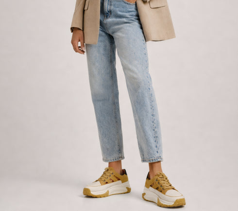 Pantofi sport, dama, ADA SHOES, 9071 galben, piele naturala