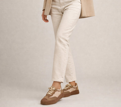 Pantofi sport, dama, FRANCO GERARDO, 65852 bej, piele intoarsa