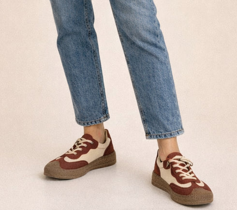 Pantofi sport, dama, FRANCO GERARDO, 65852 rosu, piele intoarsa