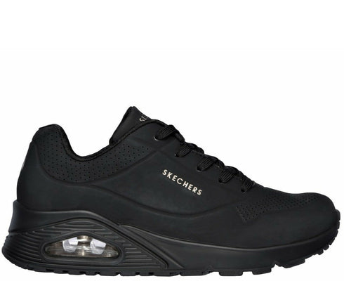 Pantofi sport, dama, SKECHERS Uno Stand On Air 73690-BBK negru, piele ecologica