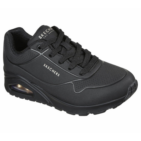 Pantofi sport, dama, SKECHERS Uno Stand On Air 73690-BBK negru, piele ecologica