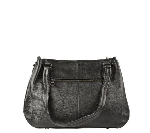 Poseta casual, dama, ADA SHOES, 2051, negru, piele naturala