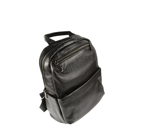 Rucsac casual, dama, ADA SHOES, 682, negru, piele naturala