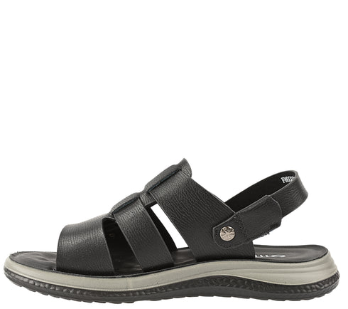 Sandale casual, barbati, OTTER FM60002B, negru, piele naturala