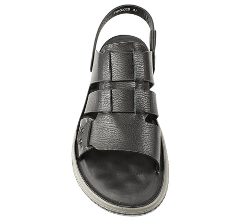 Sandale casual, barbati, OTTER FM60002B, negru, piele naturala