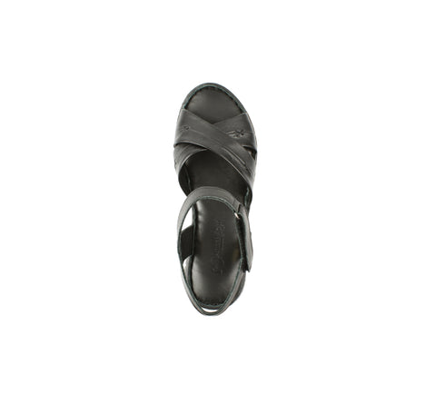 Sandale casual, dama, ANNA VIOTTI, D56-05, negru, piele naturala