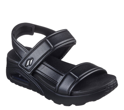 Sandale sport, dama, SKECHERS STREET 120016-BBK, negru,  sintetic