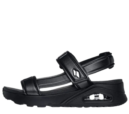 Sandale sport, dama, SKECHERS STREET 120016-BBK, negru,  sintetic