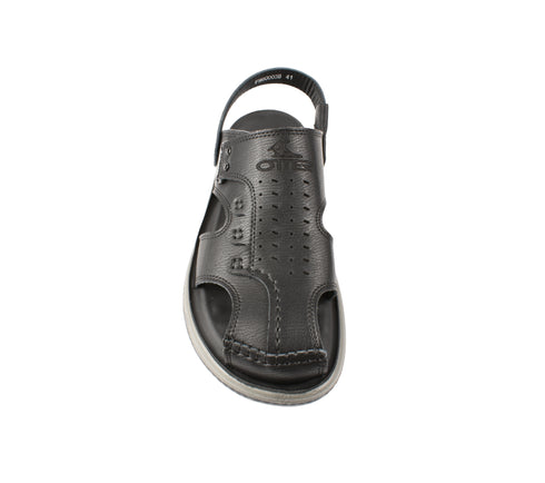 Sandale casual, barbati, OTTER FM60003B, negru, piele naturala