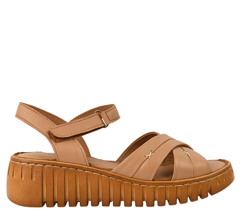 Sandale casual, dama, ANNA VIOTTI, D56-05 maro, piele naturala