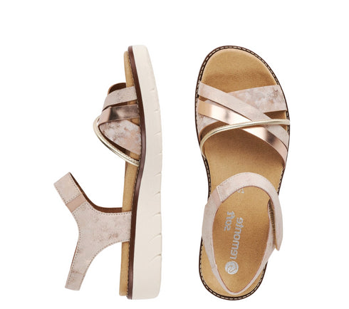 Sandale casual, dama,REMONTE, D2058-31 roz, piele ecologica