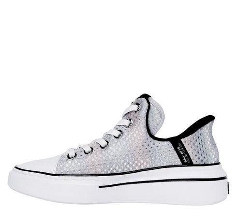 Tenisi sport, dama, SKECHERS SLIP-INS SNOOP ONE– DISCO SNOOP, 186006-SMLT, argintiu, textil