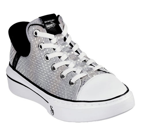 Tenisi sport, dama, SKECHERS SLIP-INS SNOOP ONE– DISCO SNOOP, 186006-SMLT, argintiu, textil