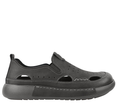 Pantofi casual, barbati, MELS, A93230 negru, piele nabuc