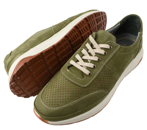 Pantofi sport, barbati, GORETTI, B68-835 verde, piele nabuc