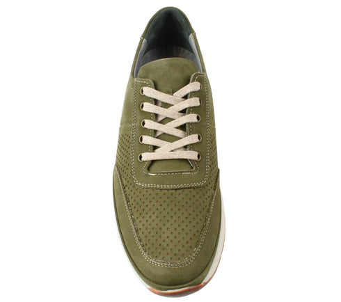 Pantofi sport, barbati, GORETTI, B68-835 verde, piele nabuc