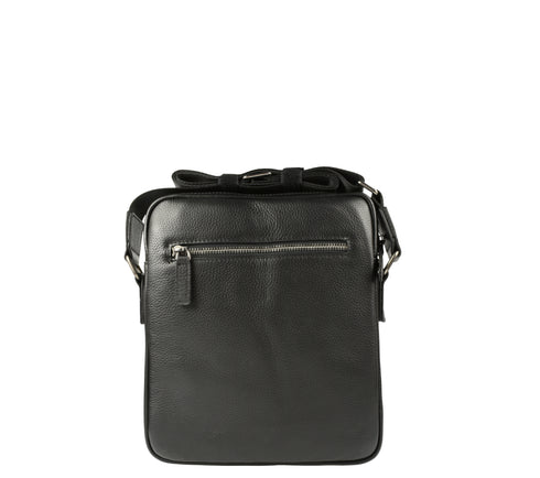 Borseta casual, barbat, ADA SHOES, L1990, negru, piele naturala