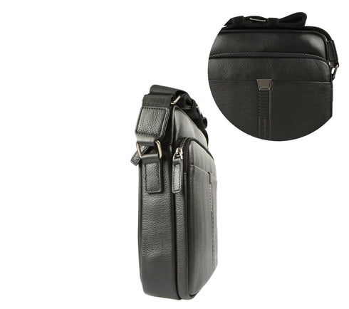 Borseta casual, barbat, ADA SHOES, L1990, negru, piele naturala