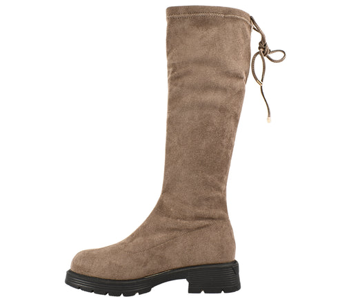 Cizme casual, dama, FORMAZIONE, 3099-5, bej, piele intoarsa, toc