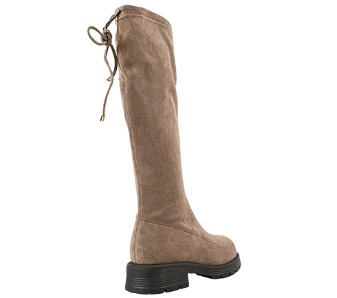 Cizme casual, dama, FORMAZIONE, 3099-5, bej, piele intoarsa, toc